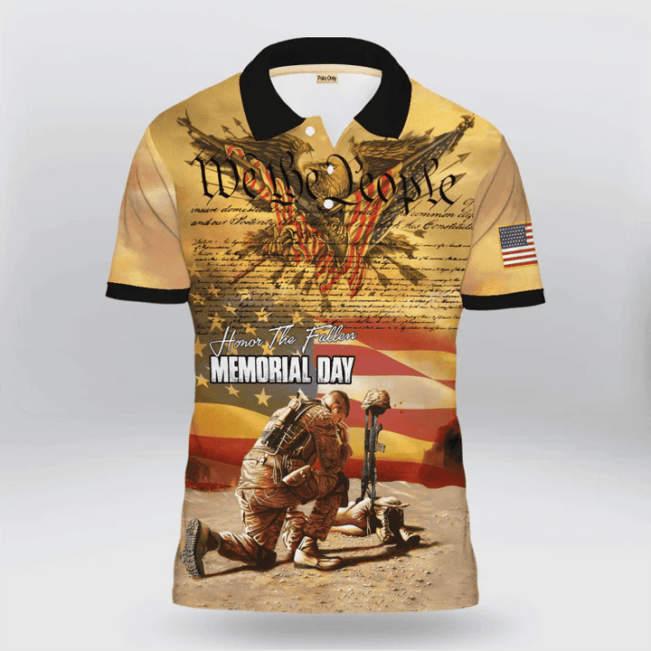 Honor The Fallen Memorial Day Polo Shirt for men, Remembrance Gifts - Image 3