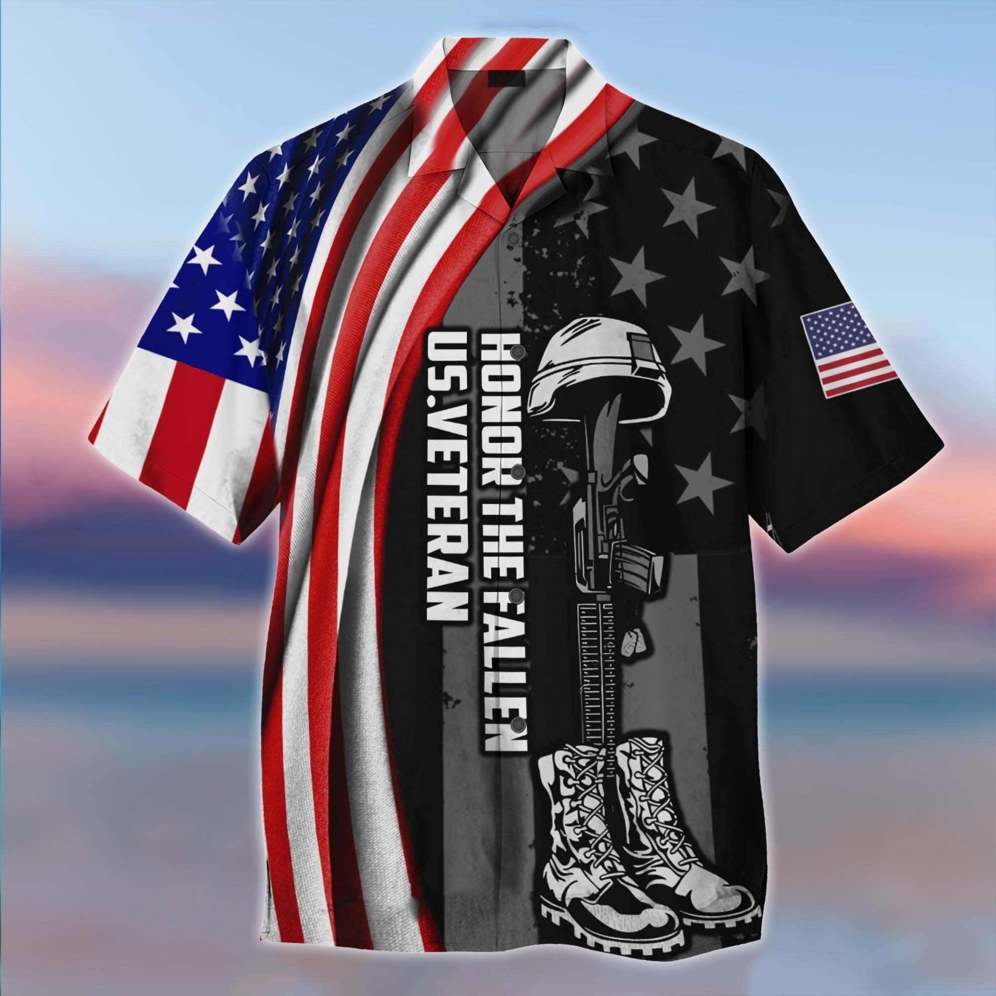 Honor The Fallen US Veteran Hawaiian Shirt