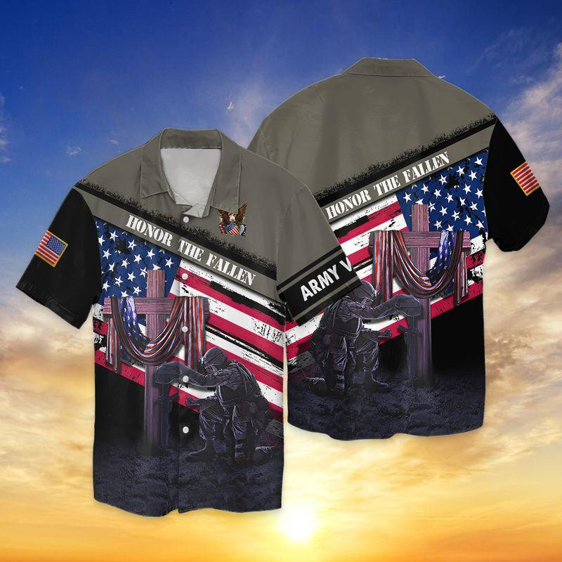 Honor The Fallen US Veteran Hawaiian Shirt