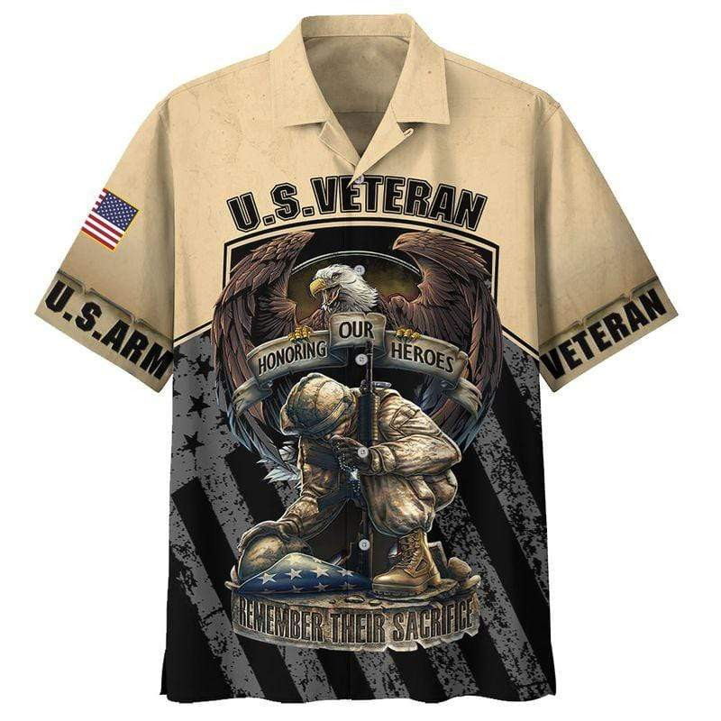 Honoring Our Heroes Remember Their Sacrifice US Army Veteran Hawaiian Shirt