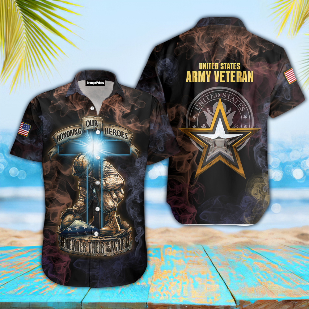 Honoring Our Heroes US Army Veteran Hawaiian Shirt