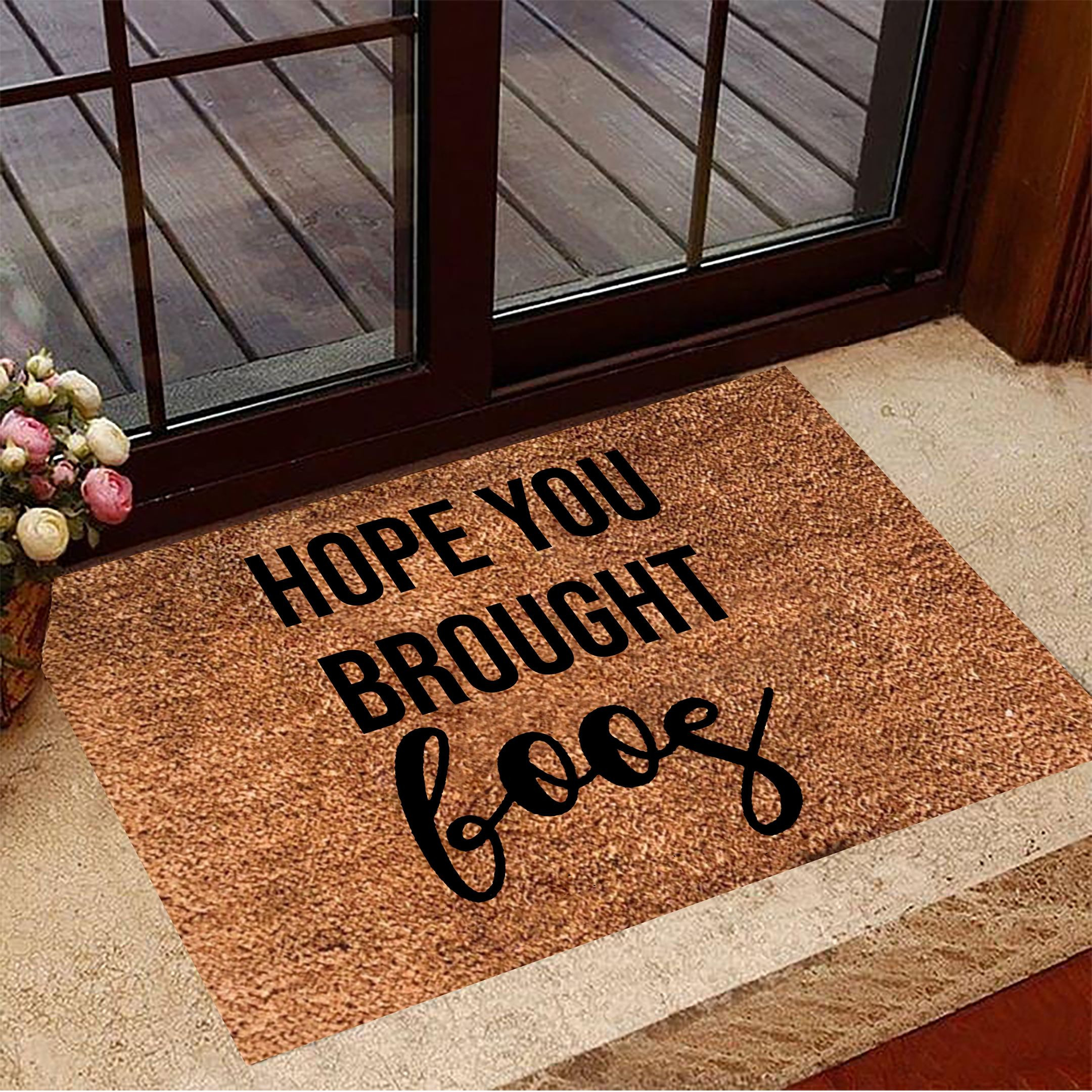 Hope You Brought Boos Rubber Doormat Inside Door Mats Halloween Home Decor