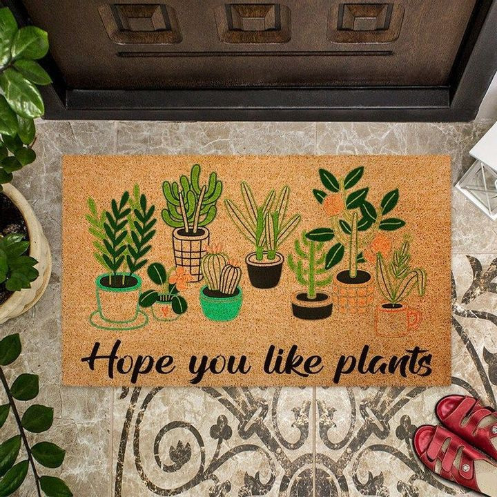 Hope You Like Plants Rubber Doormat Plants Lover Welcome Door Mat Gifts For Gardeners