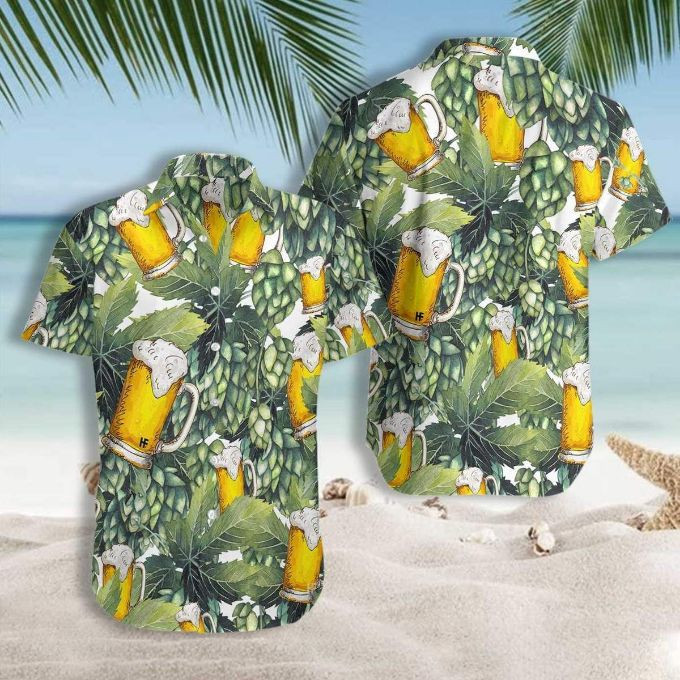 Hops And Craft Beer Hawaiian Shirt