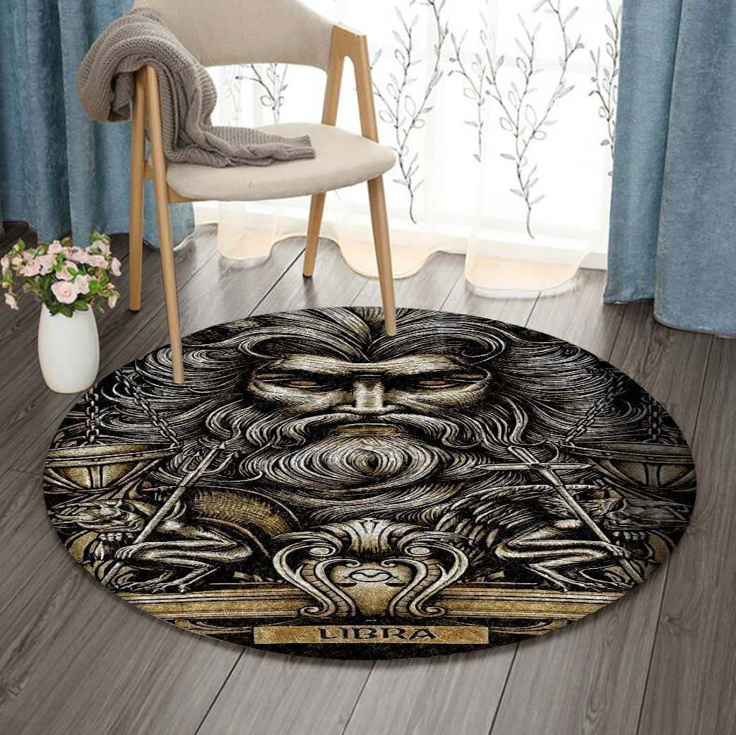 Horoscope Libra Round Rug Carpet Bedroom Livingroom Home Decor