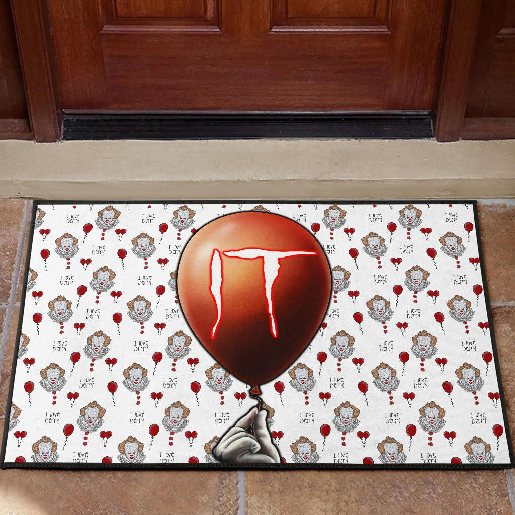 Horror Movie IT Balloon Pennywise Patterns Rubber Doormat Home Decor
