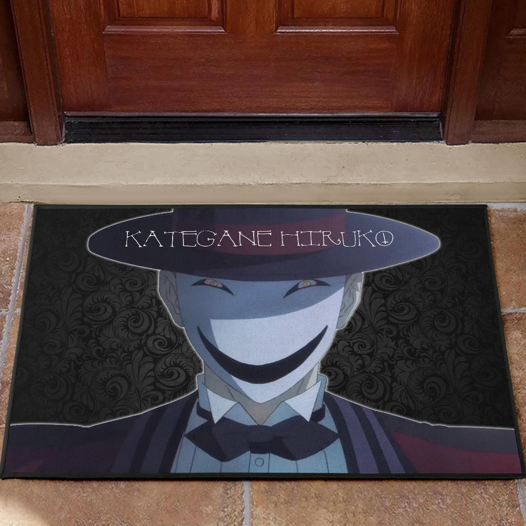 Horror Movie Kagetane Hiruko Scary Smiling Face Rubber Doormat Home Decor