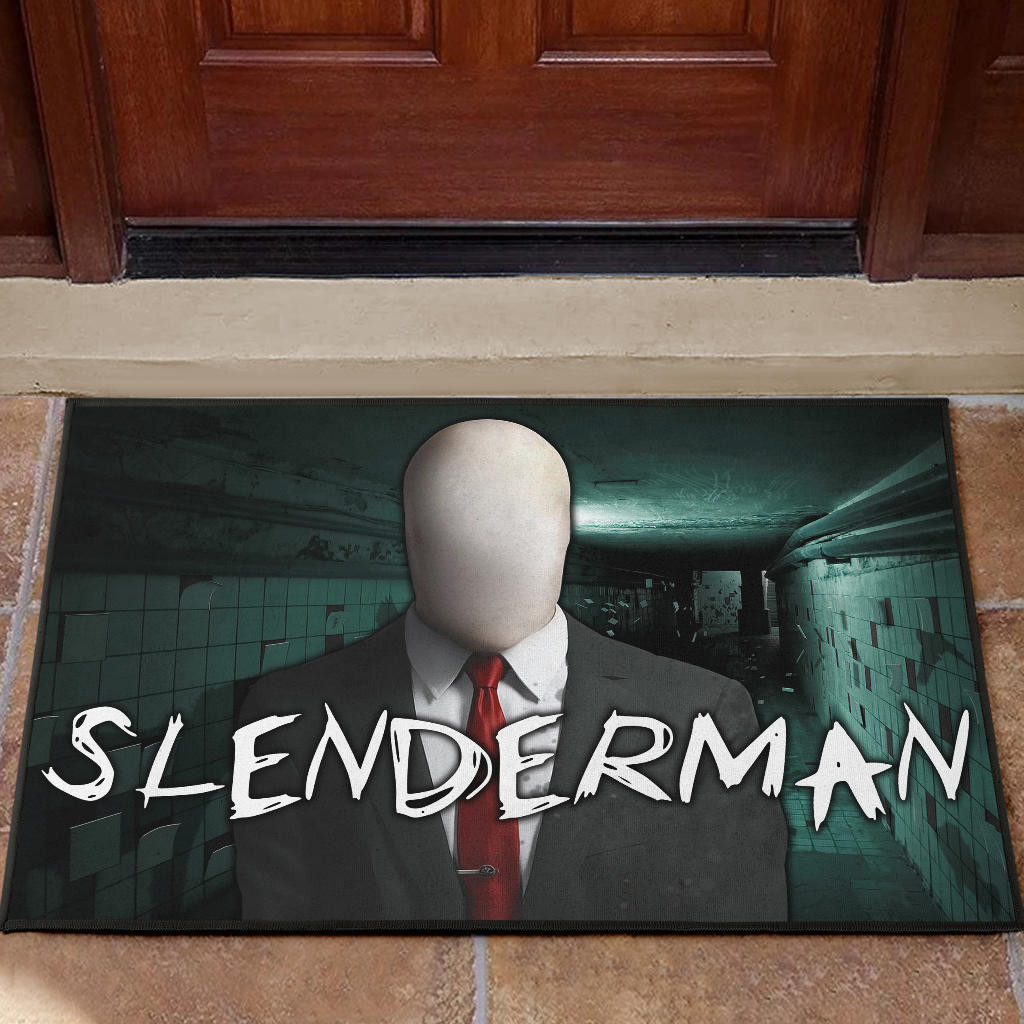 Horror Movie Slenderman Suit Underground Rubber Doormat Home Decor