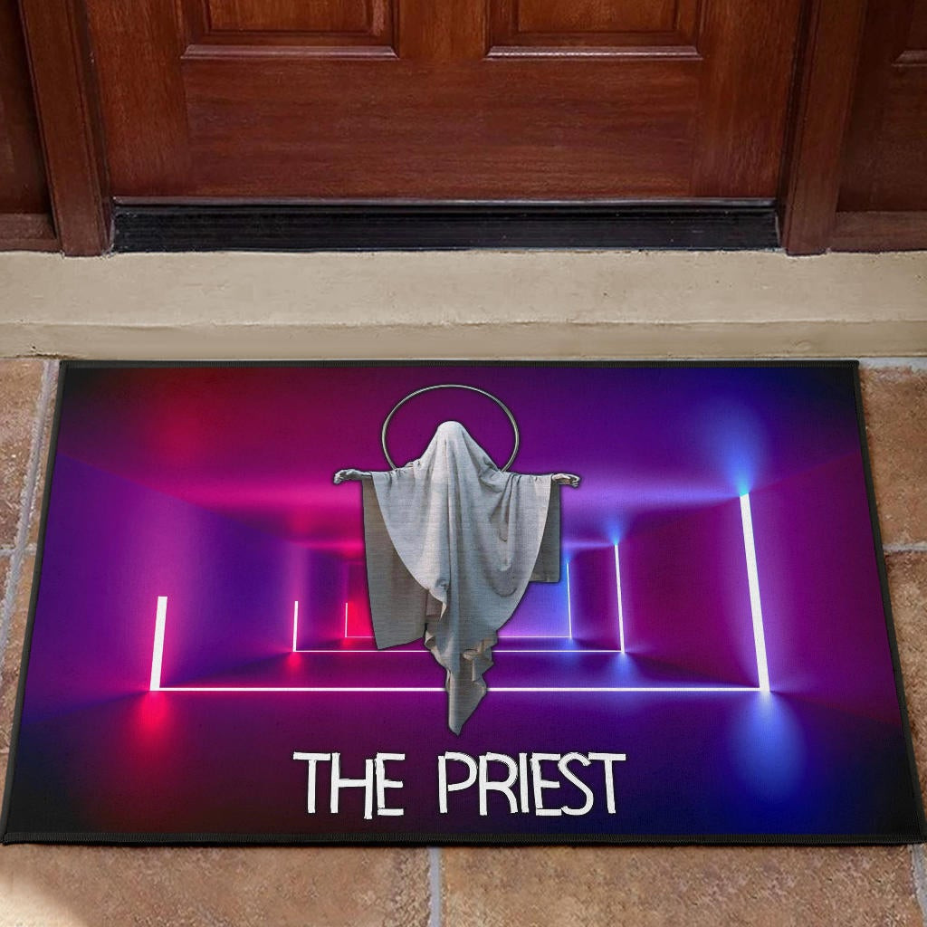 Horror Movie The Priest Ghost Against Jesus Rubber Doormat Home Decor