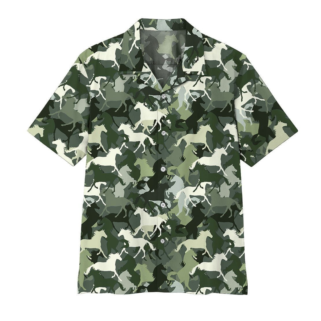 Horse Camo Hawaiian Shirt
