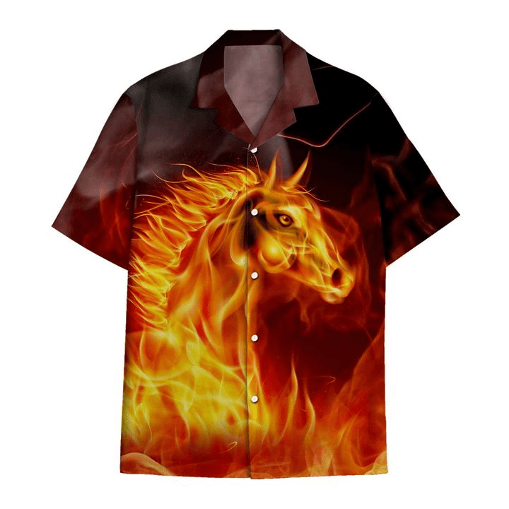 Horse Fire Hawaiian Shirt