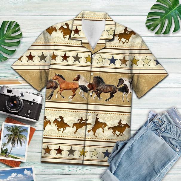 Horse Herd Hawaiian Shirt
