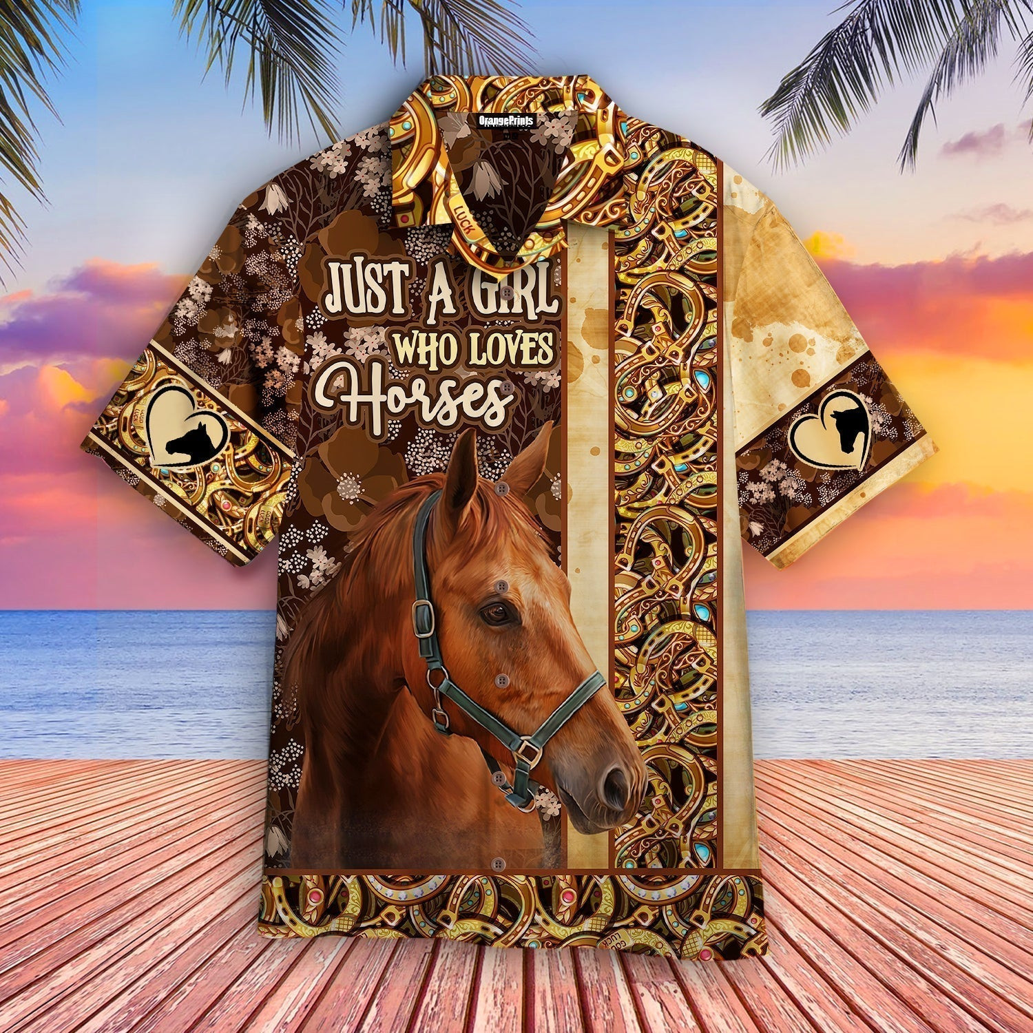 Horse Just A Girl Who Loves Horse Hawaiian Shirt
