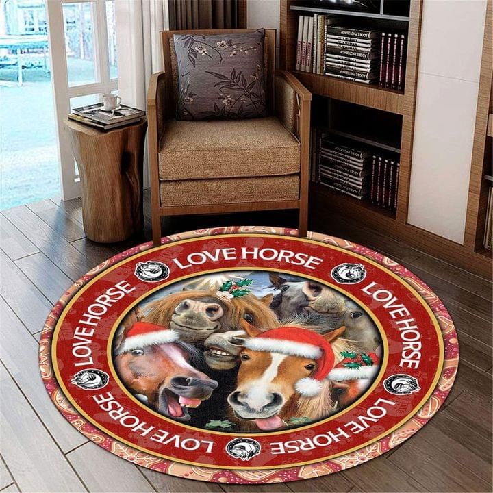 Horse Round Rug Carpet Bedroom Livingroom Home Decor