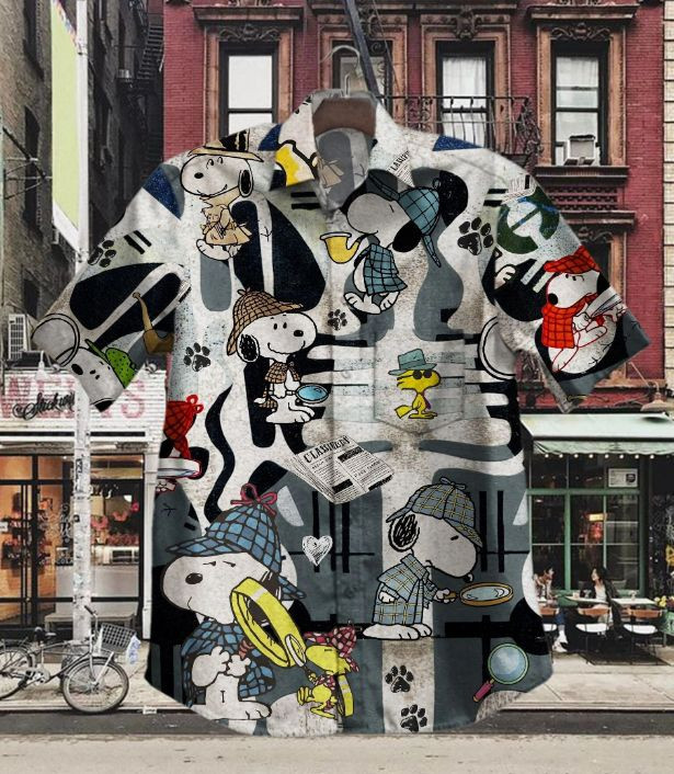 Hot Dog Detective Vintage Hawaiian Shirt