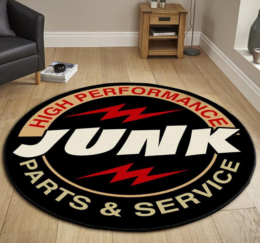 Hot Rod Junk Parts Round Rug Carpet Bedroom Livingroom Home Decor - Image 3