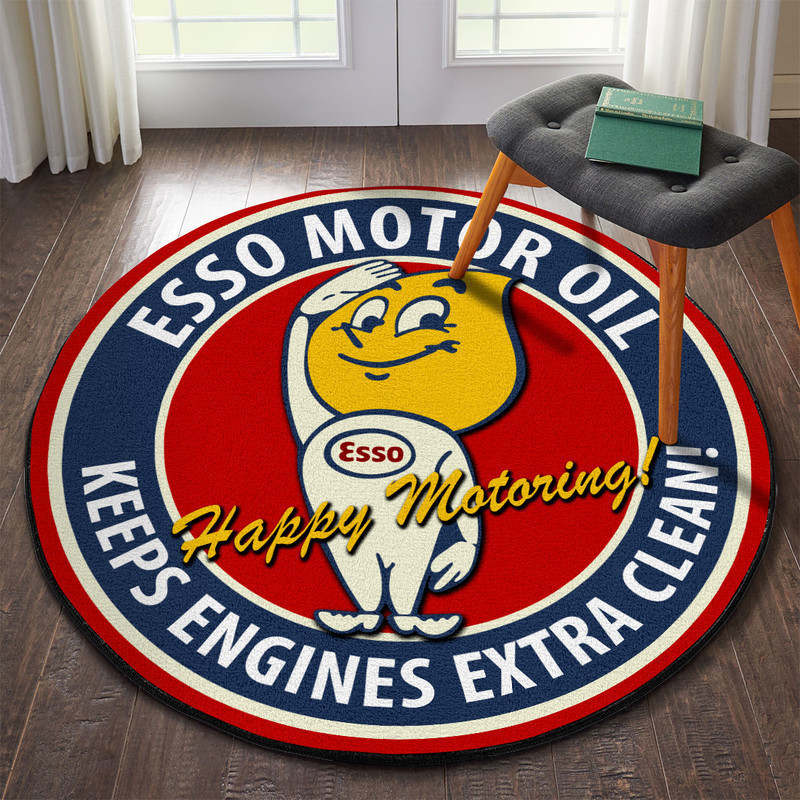 Hot Rod Motor Oil Round Rug Carpet Bedroom Livingroom Home Decor