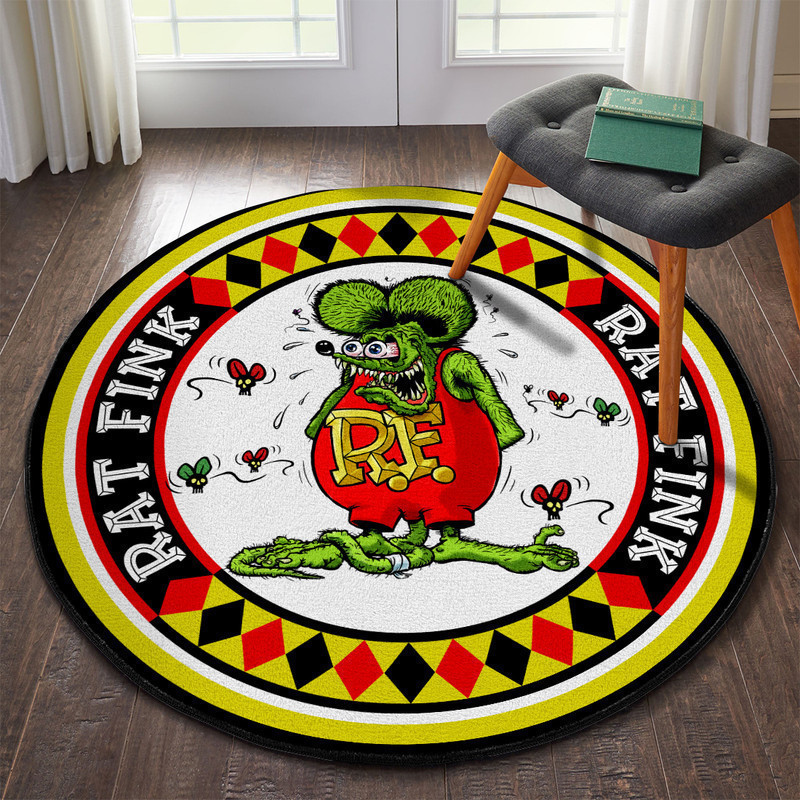 Hot Rod Round Rug Carpet Bedroom Livingroom Home Decor