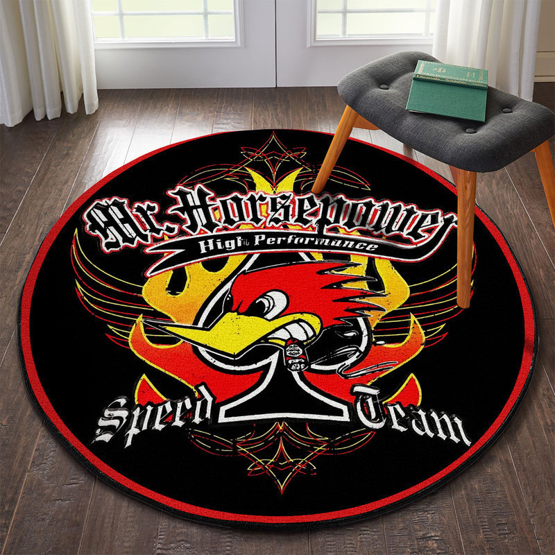 Hot Rod Round Rug Carpet Bedroom Livingroom Home Decor