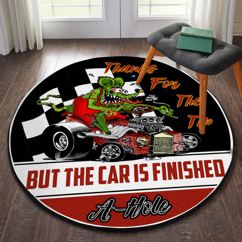 Hot Rod Round Rug Carpet Bedroom Livingroom Home Decor