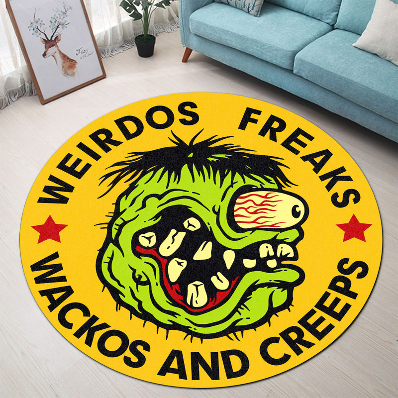 Hot Rod Round Rug Carpet Bedroom Livingroom Home Decor