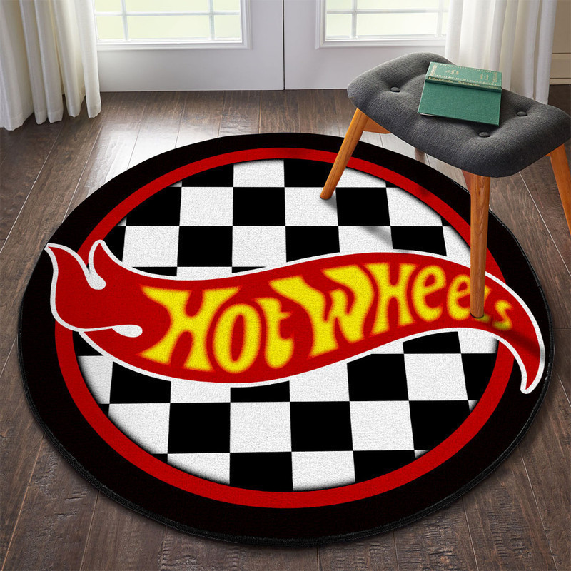Hot Wheels Hot Rod Round Rug Carpet Bedroom Livingroom Home Decor