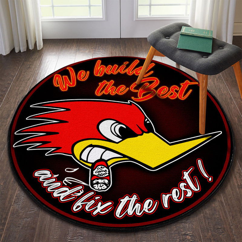 Hotrod Round Rug Carpet Bedroom Livingroom Home Decor