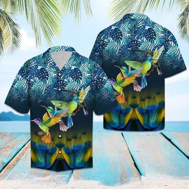 Hummingbird Forest Hawaiian Shirt