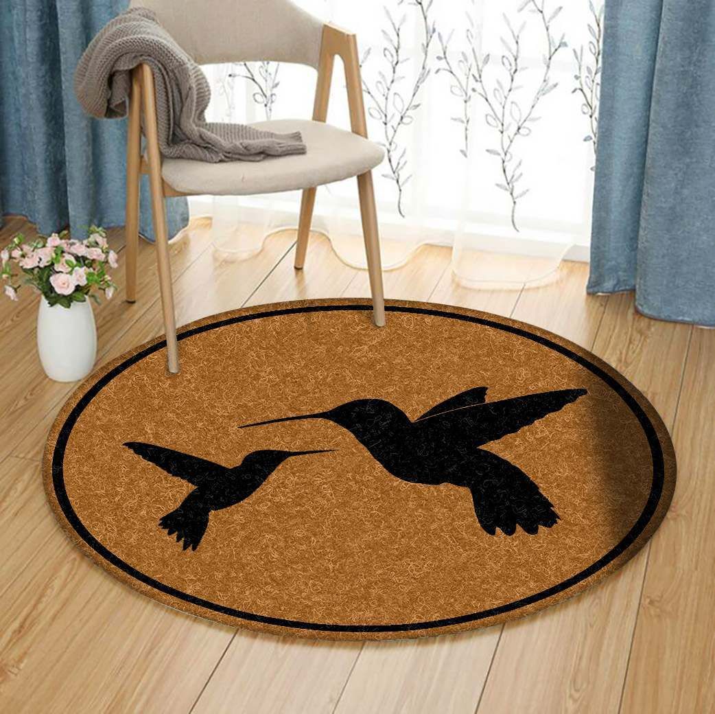 Hummingbird Round Rug Carpet Bedroom Livingroom Home Decor