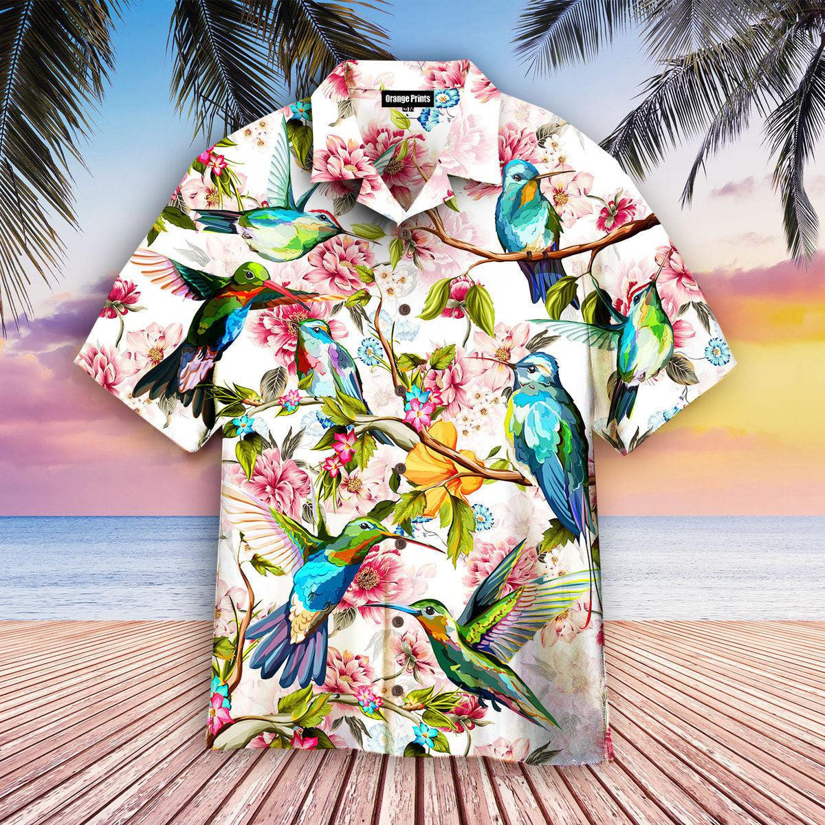 Hummingbirds Magnolia Hawaiian Shirt