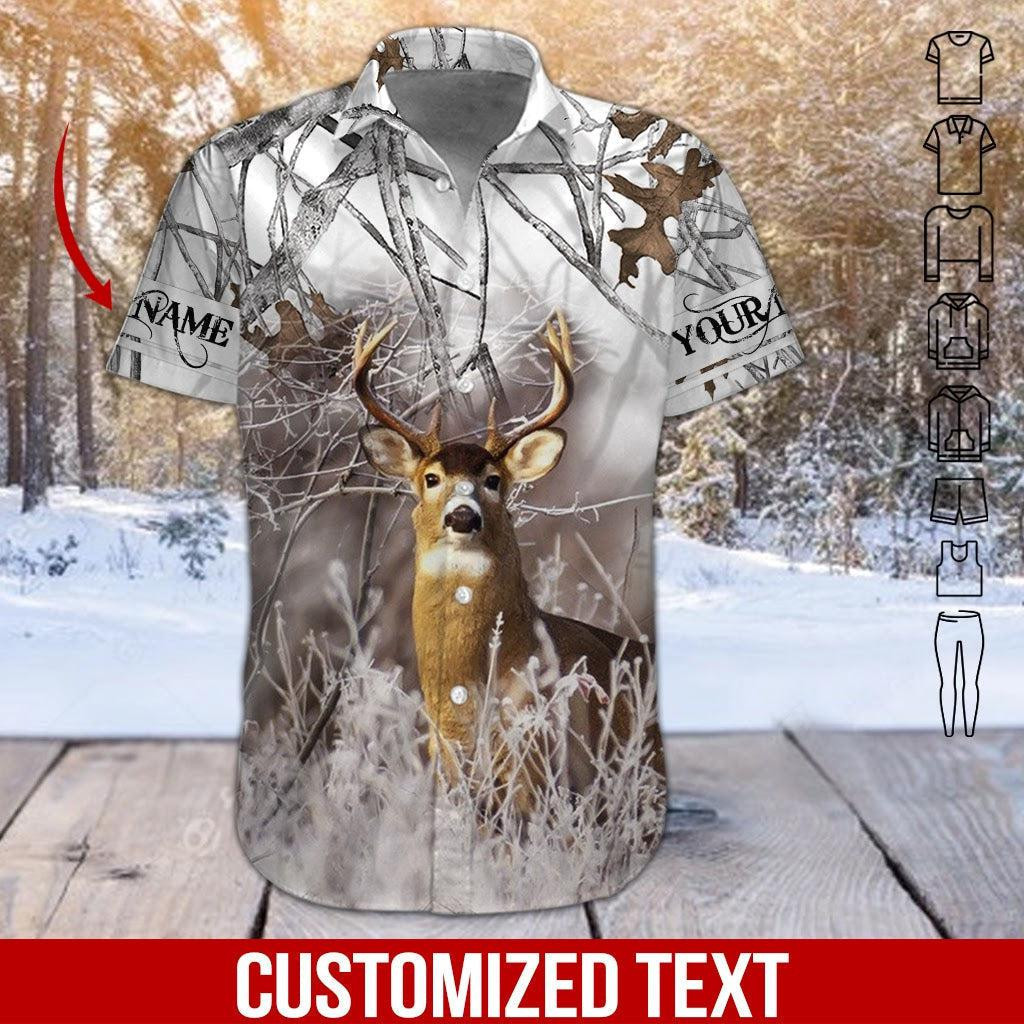 Hunter Holic Camo Snow Personalized Hawaiian Shirt