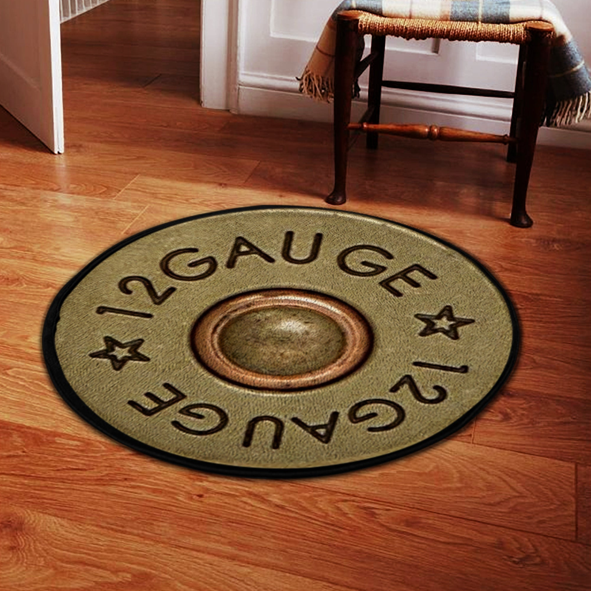 Hunting Guage Round Rug Carpet Bedroom Livingroom Home Decor