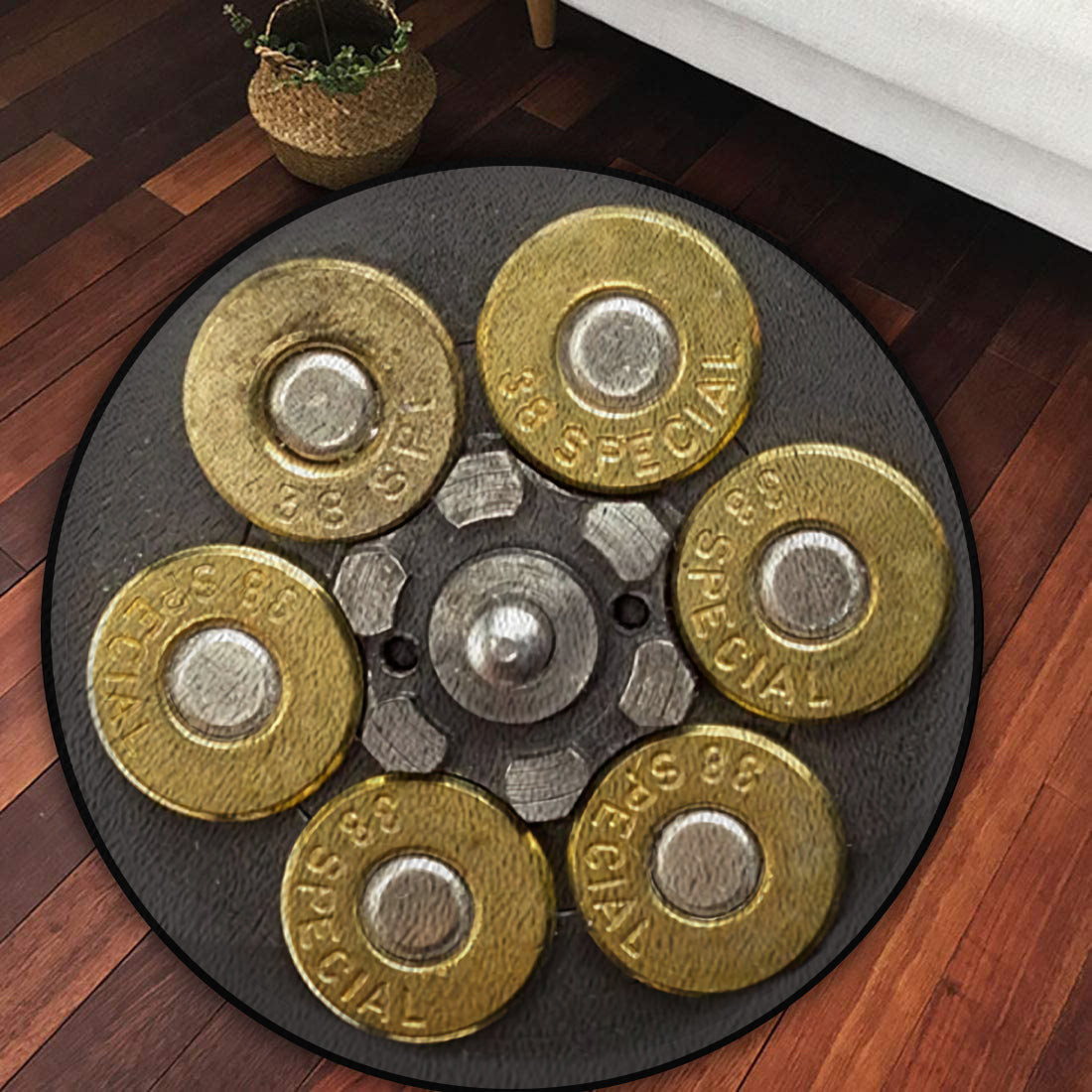 Hunting Gun Chamber Round Rug Carpet Bedroom Livingroom Home Decor