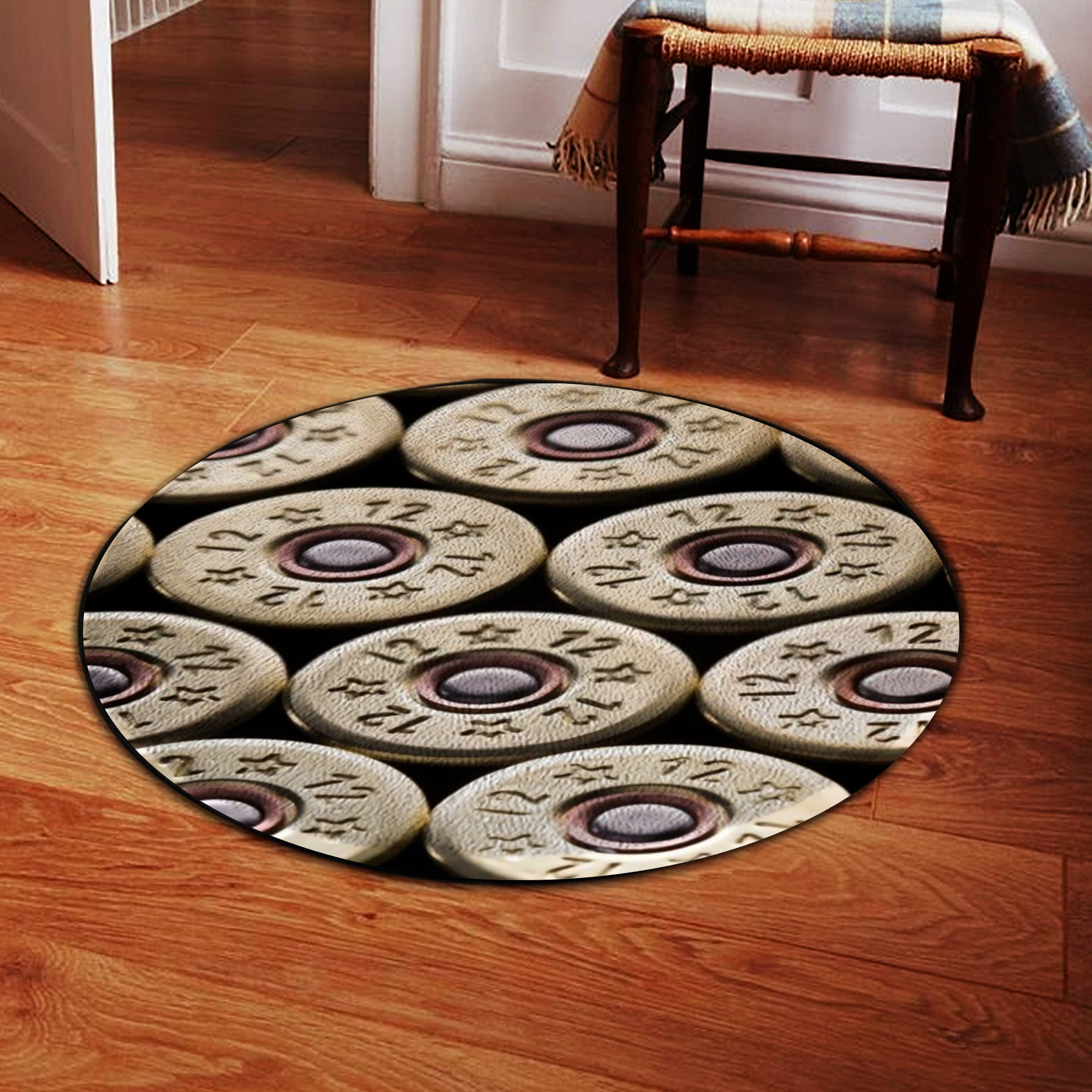 Hunting Living Room Round Rug Carpet Bedroom Livingroom Home Decor - Image 3