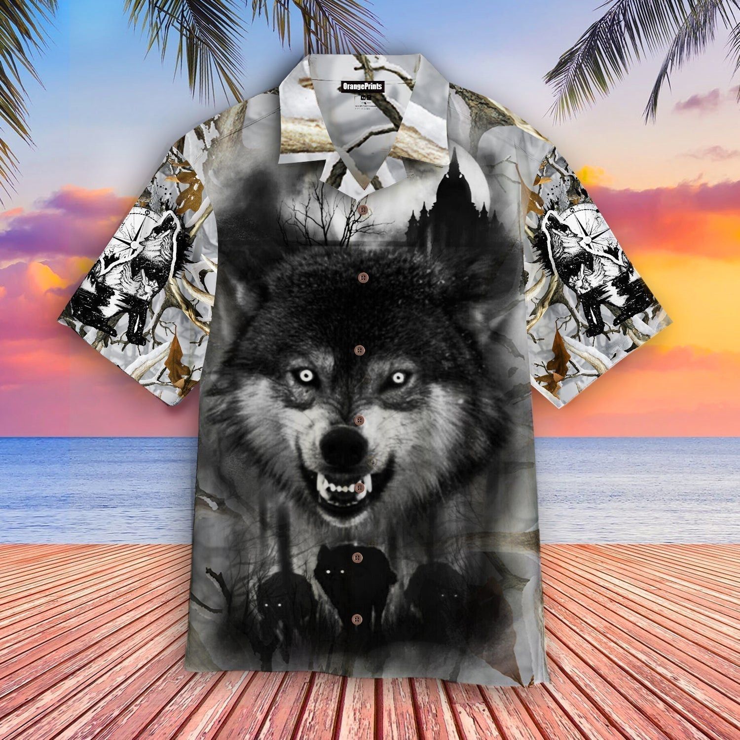 Hunting Wolf Hawaiian Shirt