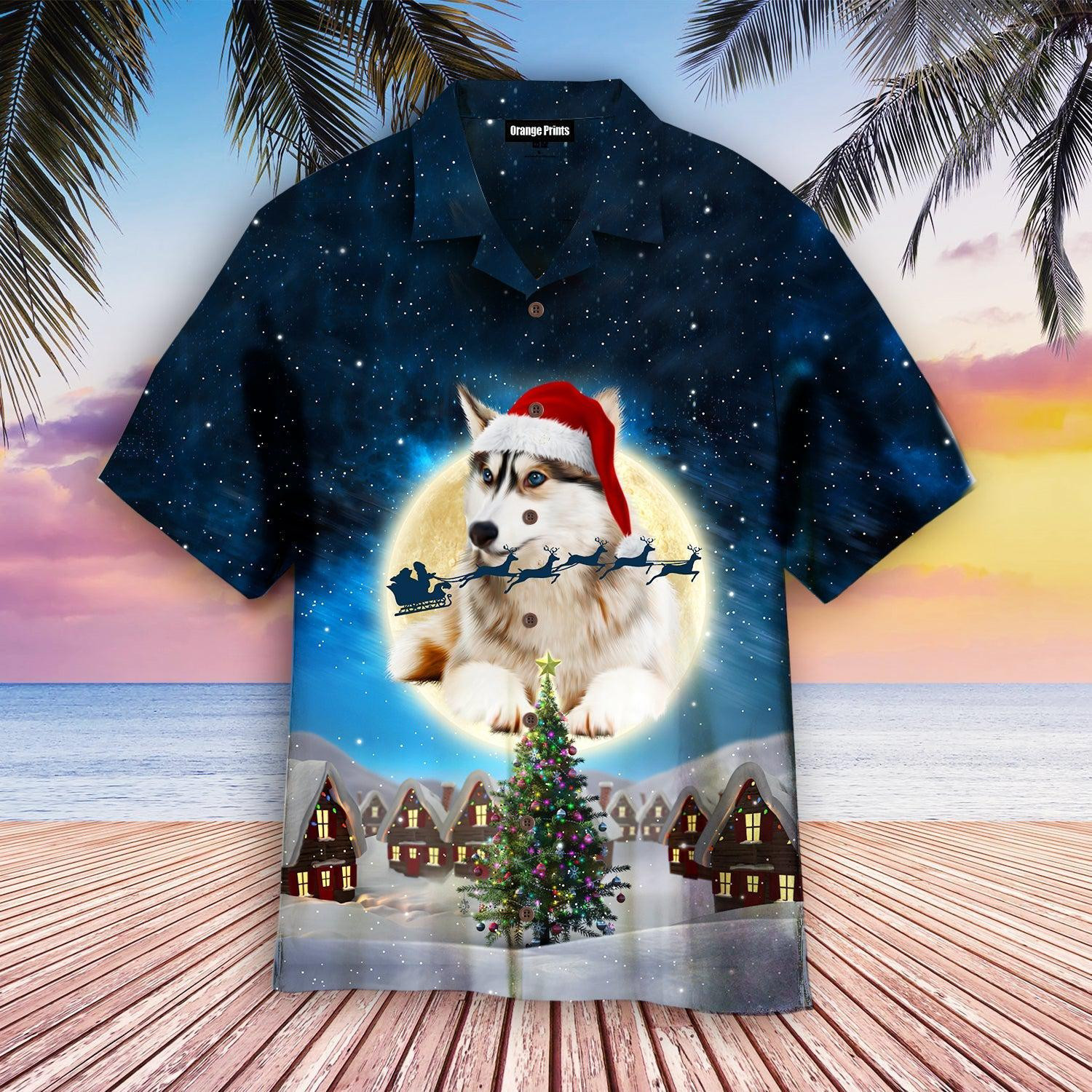Husky Merry Christmas Hawaiian Shirt
