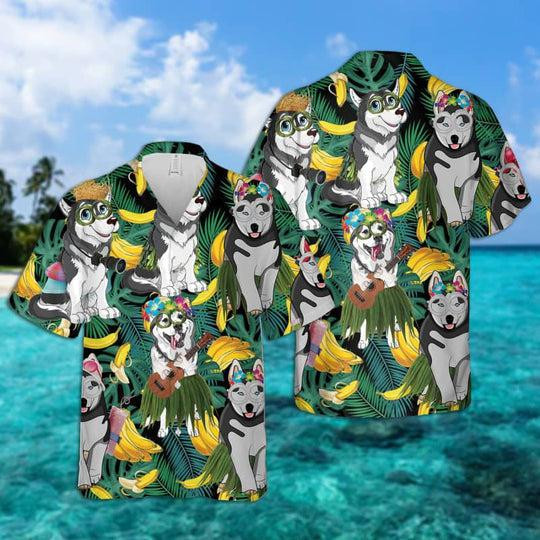 Husky Summer Hawaiian Shirt