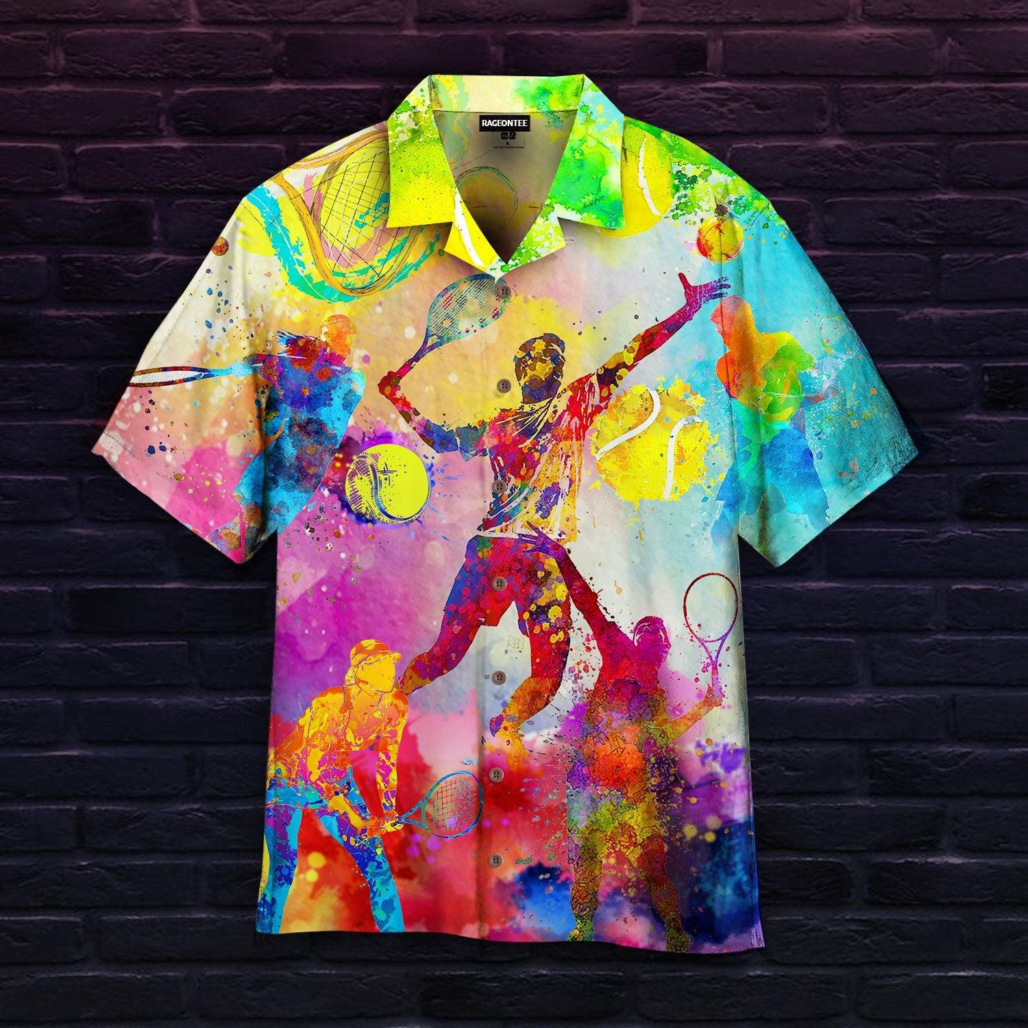 I Am A Fan Of Playing Tennis Colorful Hawaiian Shirt