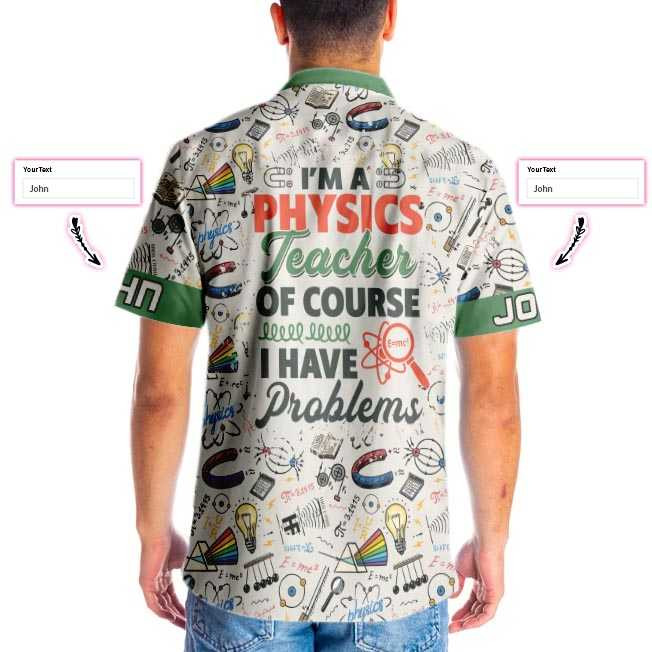 I Am A Physics Teacher Personalized Hawaiian Shirt - Image 3