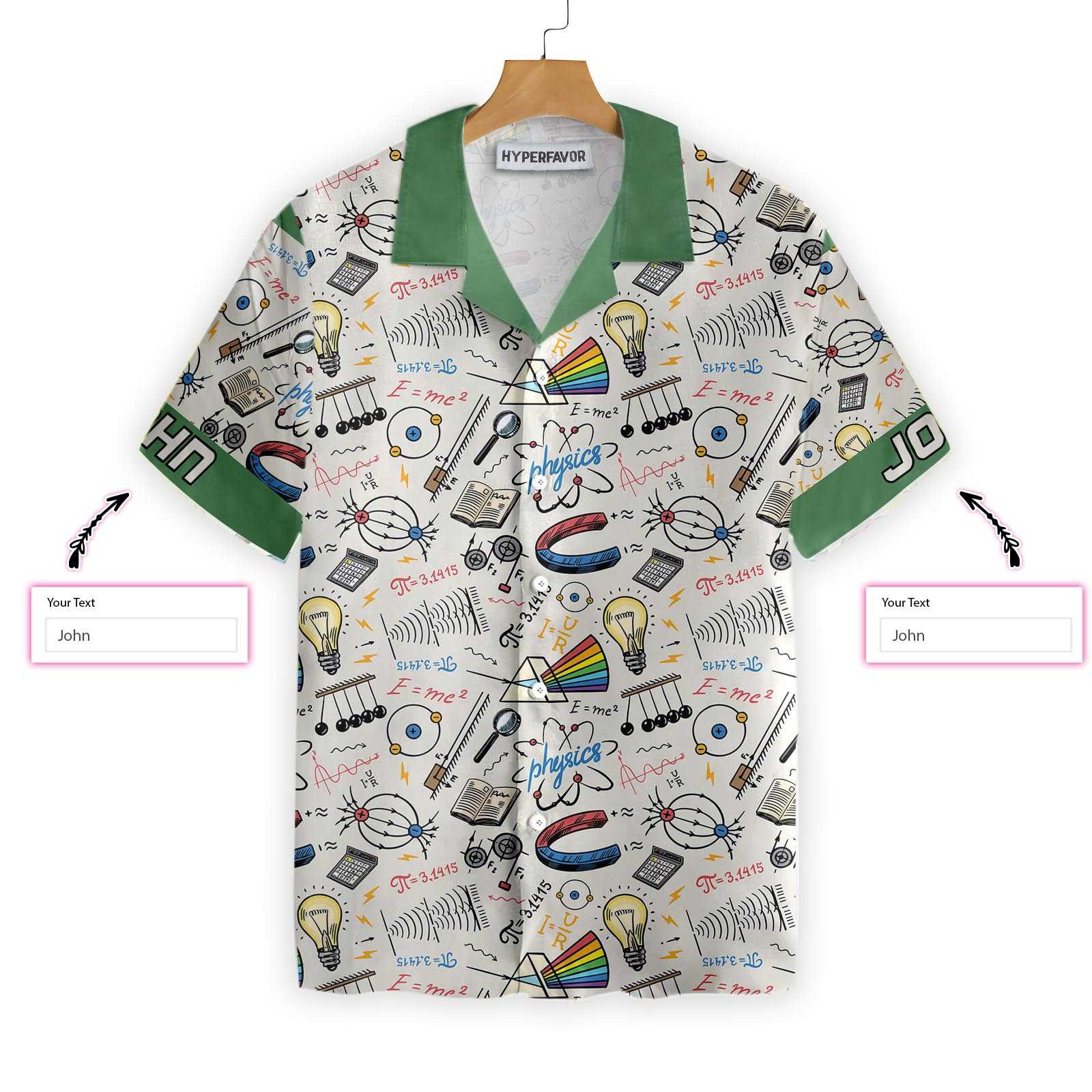 I Am A Physics Teacher Personalized Hawaiian Shirt - Image 5