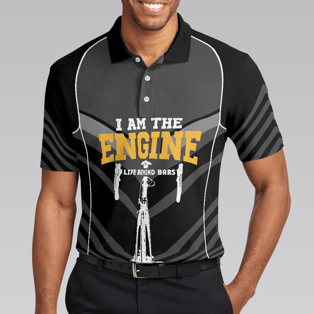 I Am The Engine Cycling Polo Shirt Skeleton Cyclist Polo Shirt Best Cycling Shirt For Men - Image 4