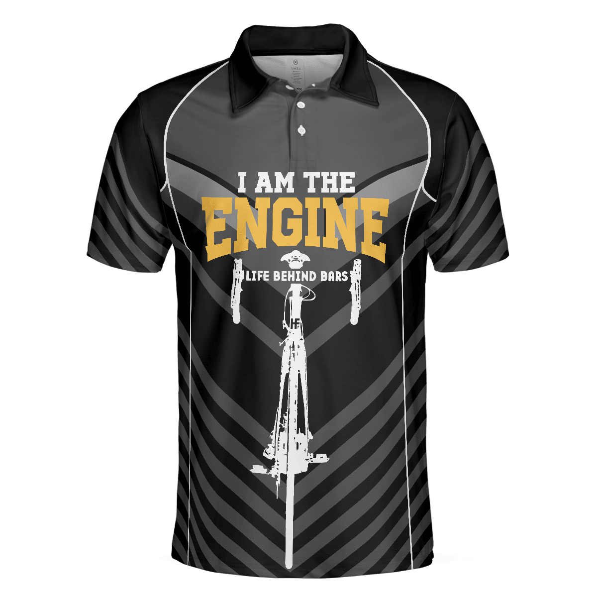 I Am The Engine Cycling Polo Shirt Skeleton Cyclist Polo Shirt Best Cycling Shirt For Men - Image 3