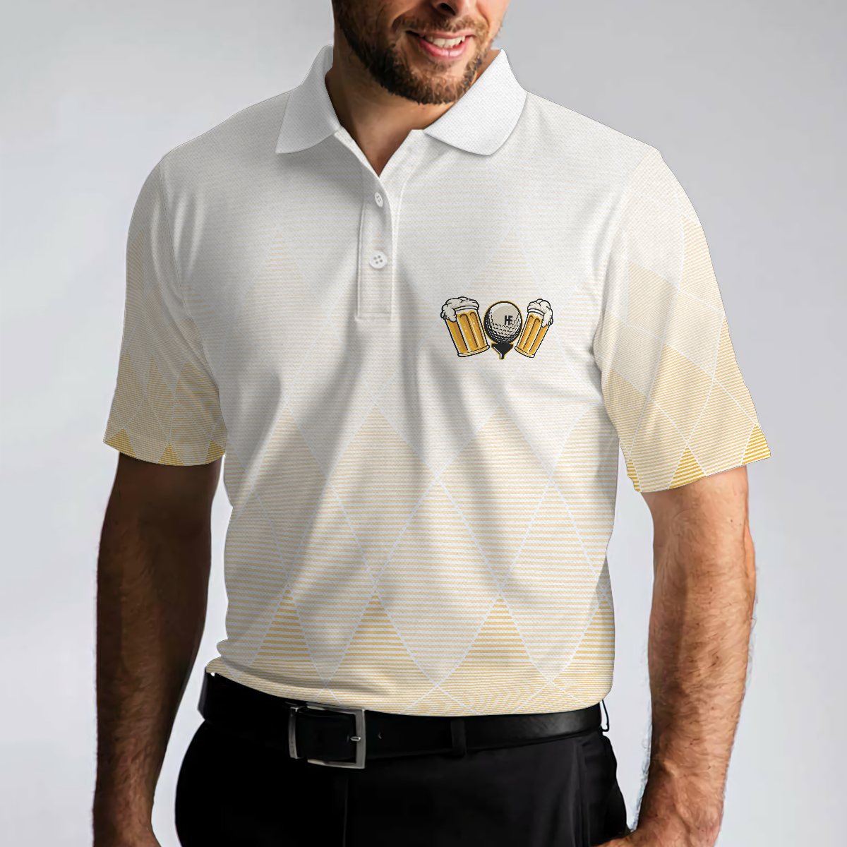 I Drink I Drive And I Know Things Argyle Pattern Golf Polo Shirt Golf Shirt For Beer Lovers - Image 5