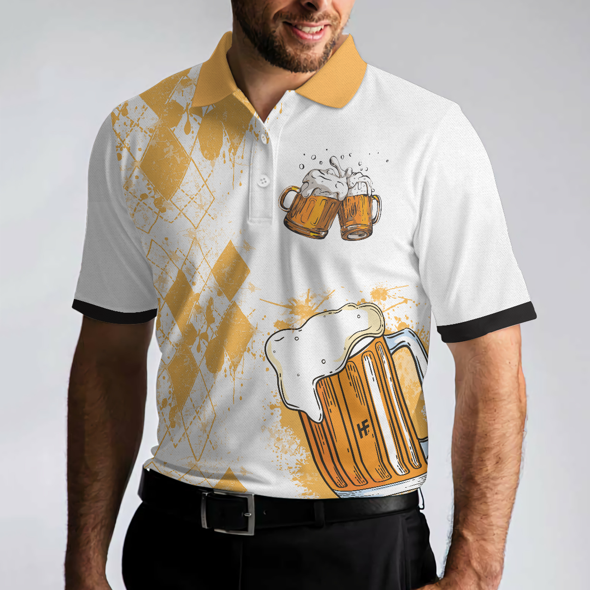 I Got A Cold Beer On Every Hole Polo Shirt - Image 5