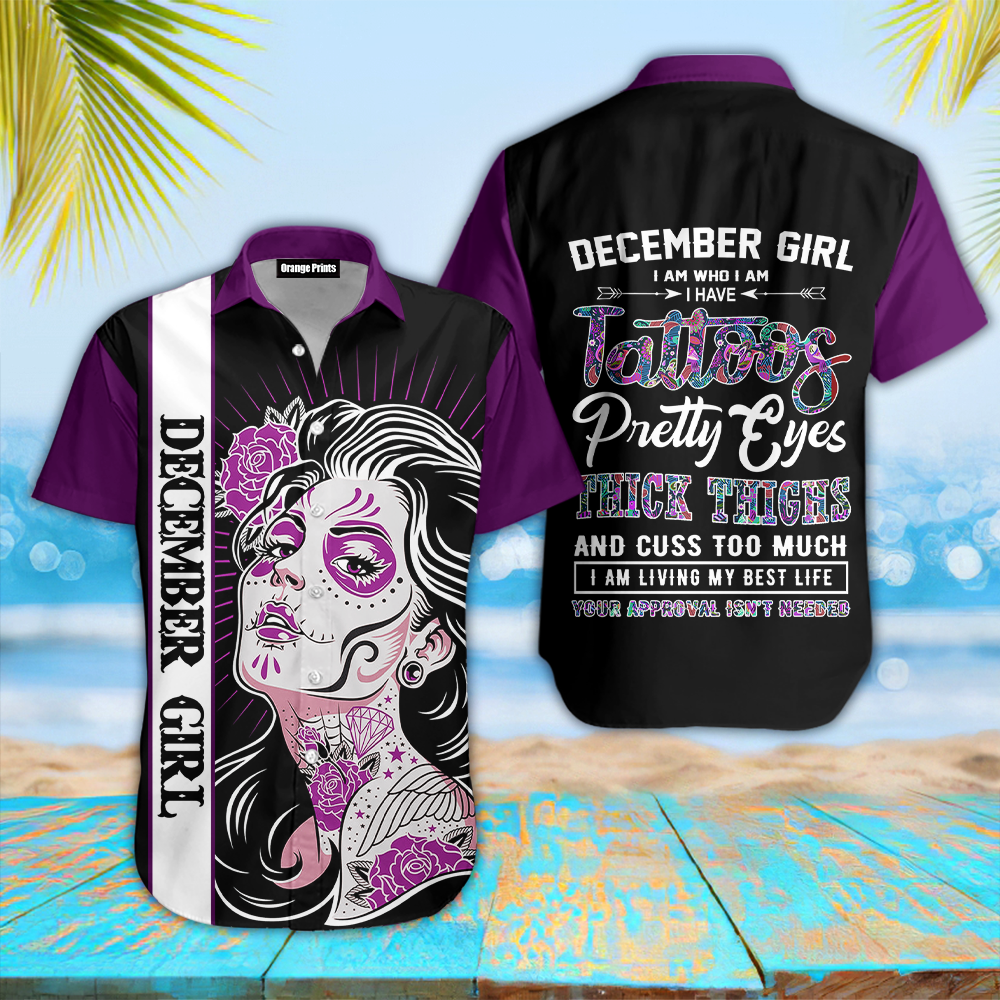 I Have Tattoos Pretty Eyes Thick Thighs Hawaiian Shirt