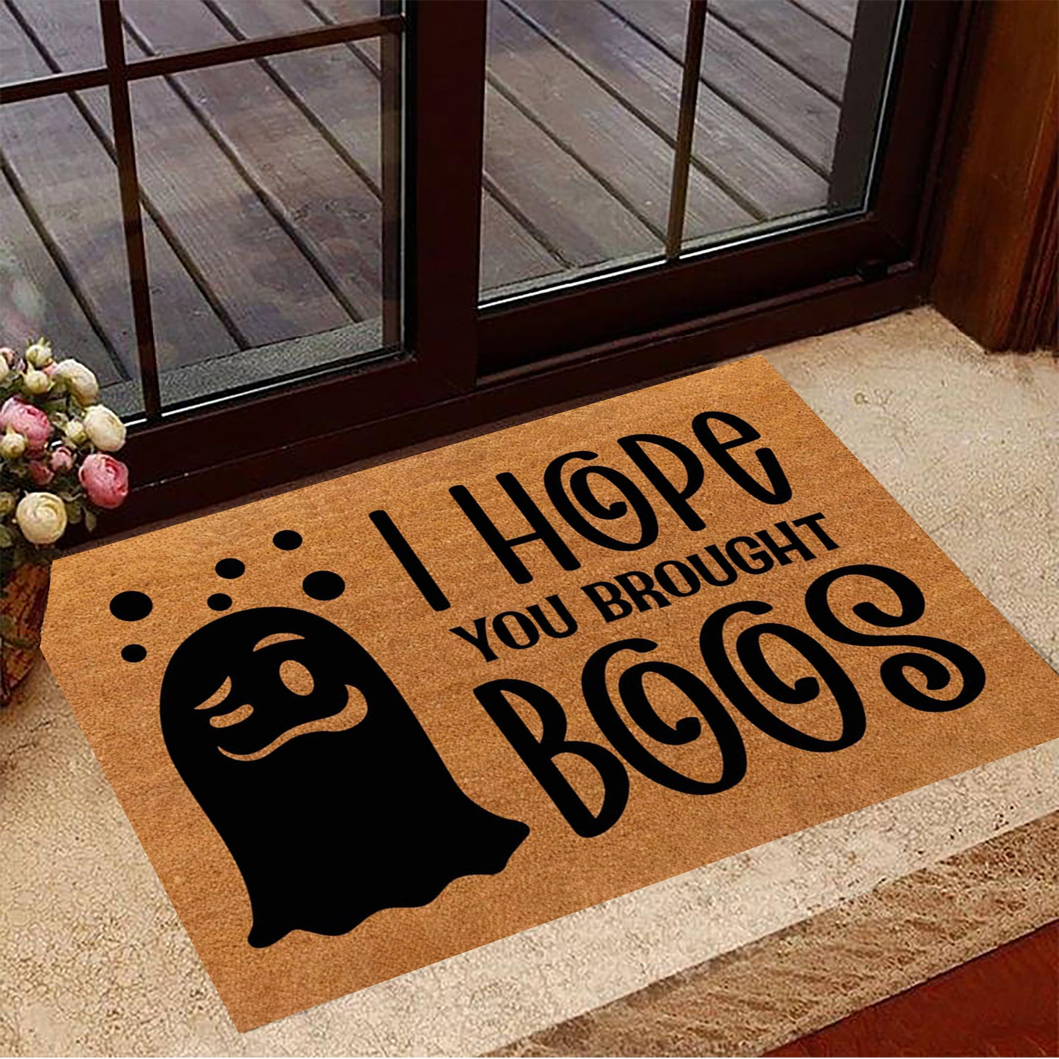 I Hope You Brought Boos Rubber Doormat Funny Welcome Mats Halloween Decorations Indoor