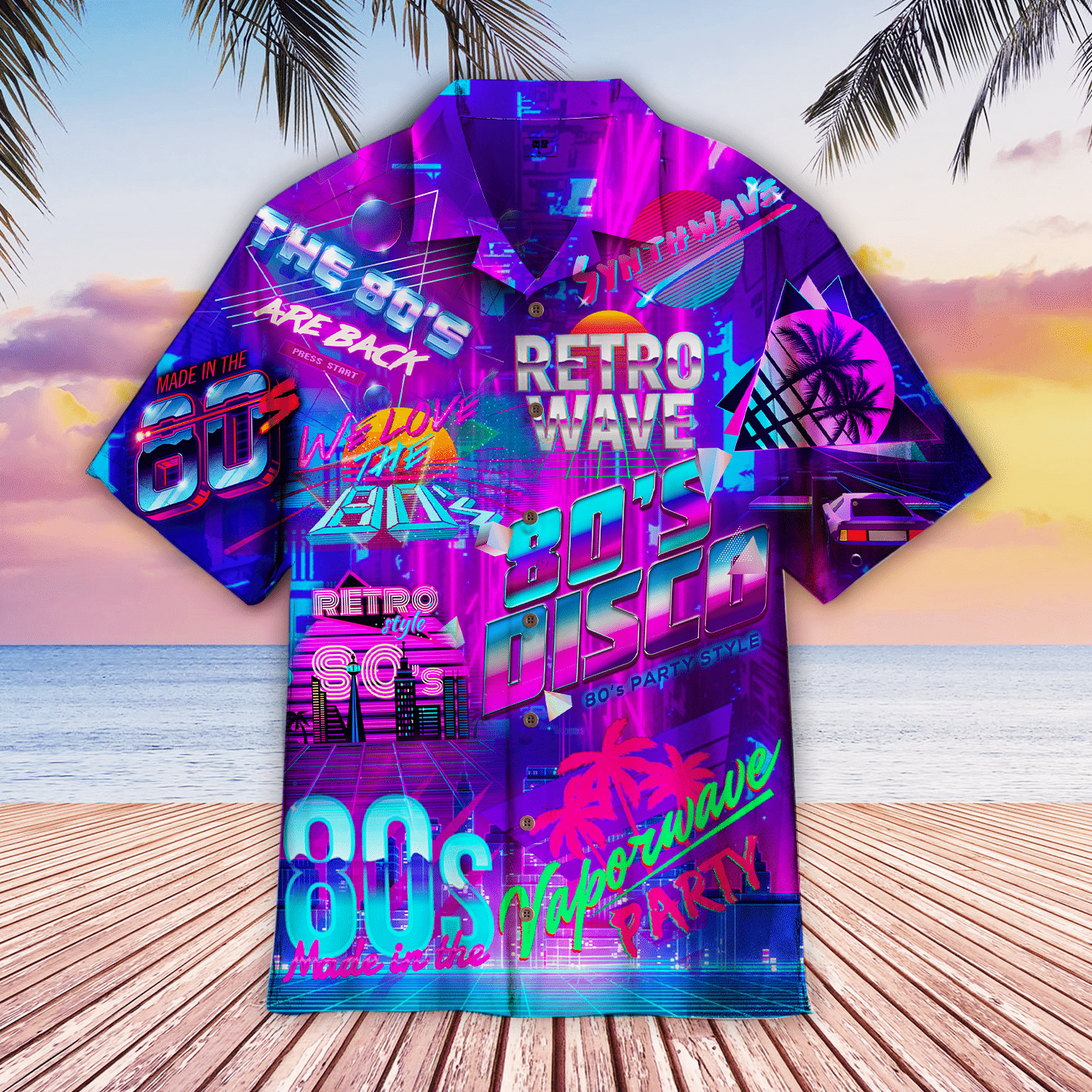 I love 80s Music Party Hawaiian Shirt