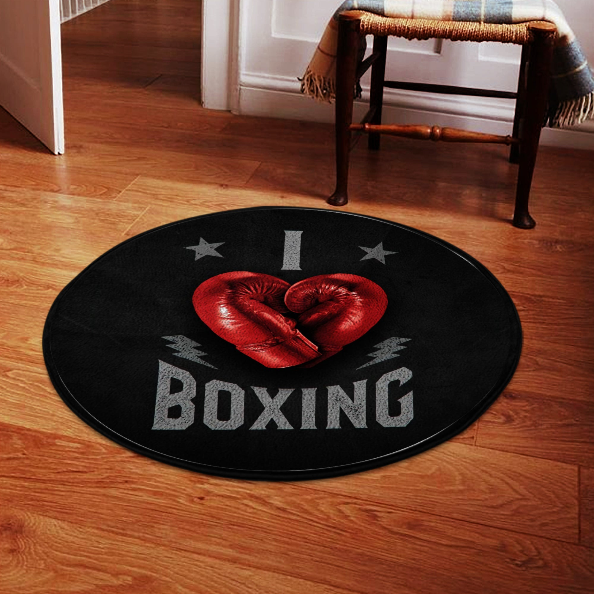 I Love Boxing Round Rug Carpet Bedroom Livingroom Home Decor