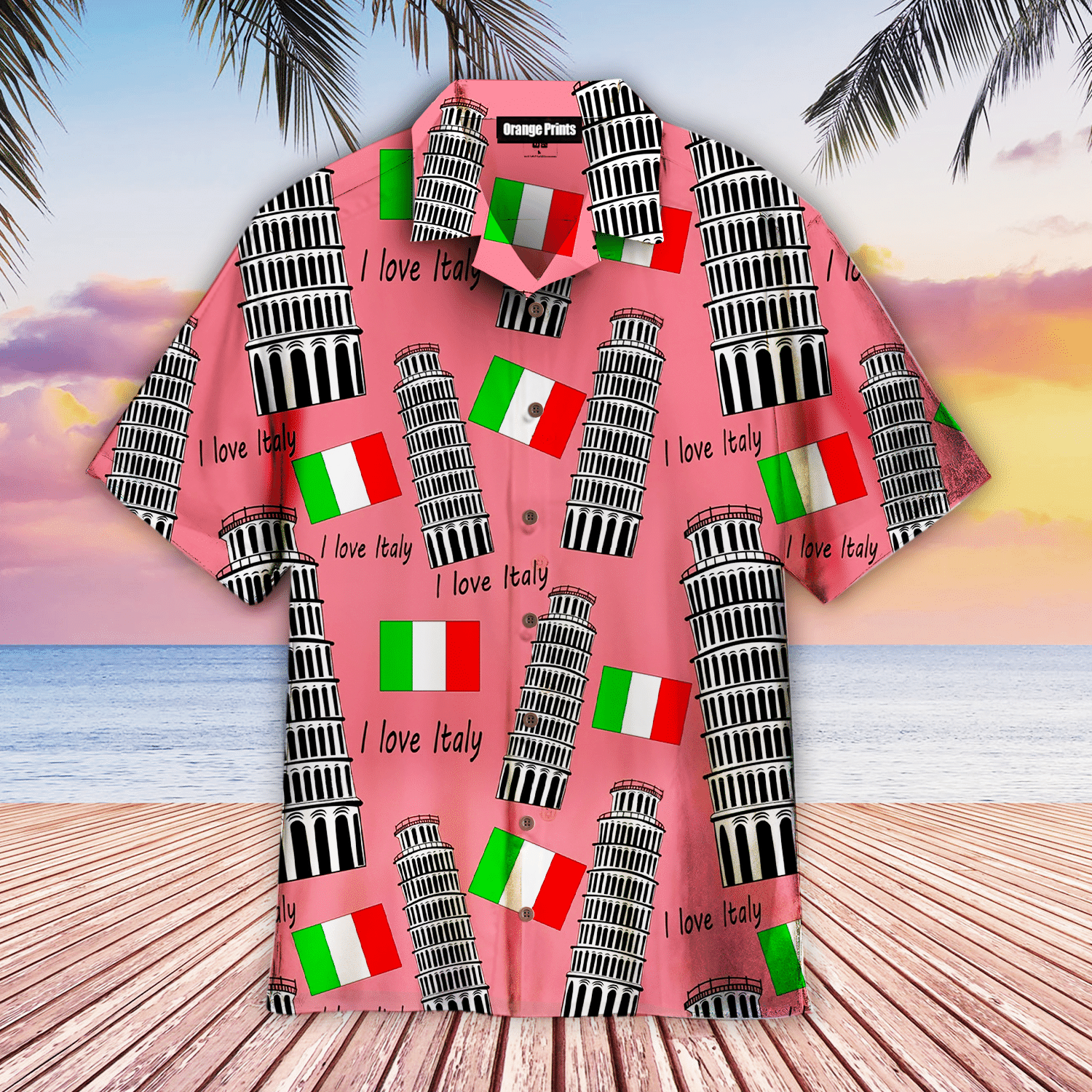 I Love Italy Hawaiian Shirt