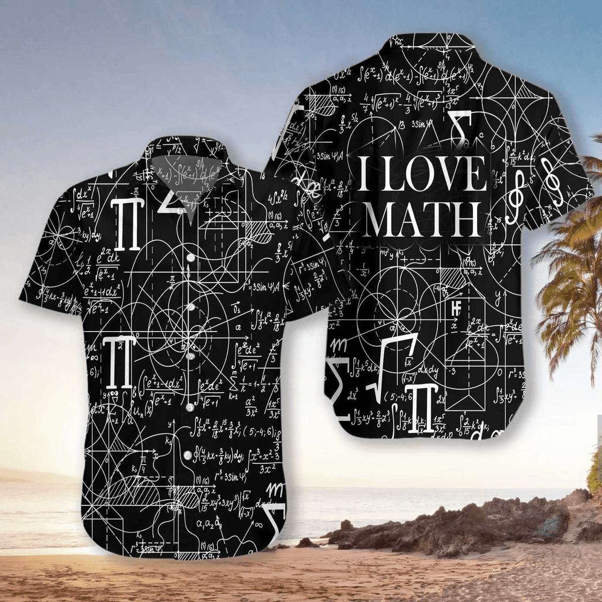 I Love Math Hawaiian Shirt